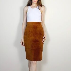Danier Suede High-Waist Pencil Skirt